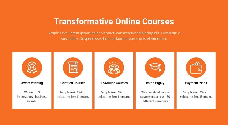 Transformative online courses Joomla Page Builder