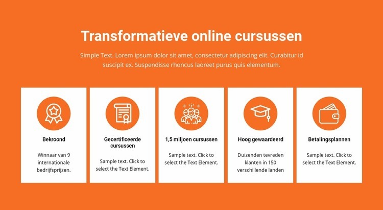 Transformatieve online cursussen Bestemmingspagina