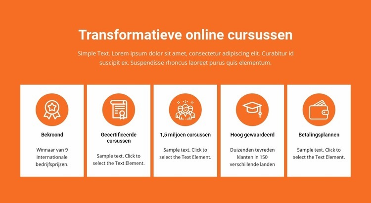 Transformatieve online cursussen Sjabloon