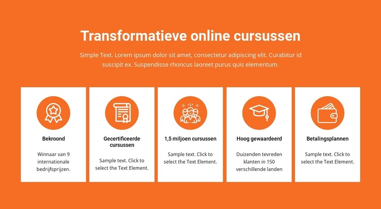 Transformatieve online cursussen Website sjabloon