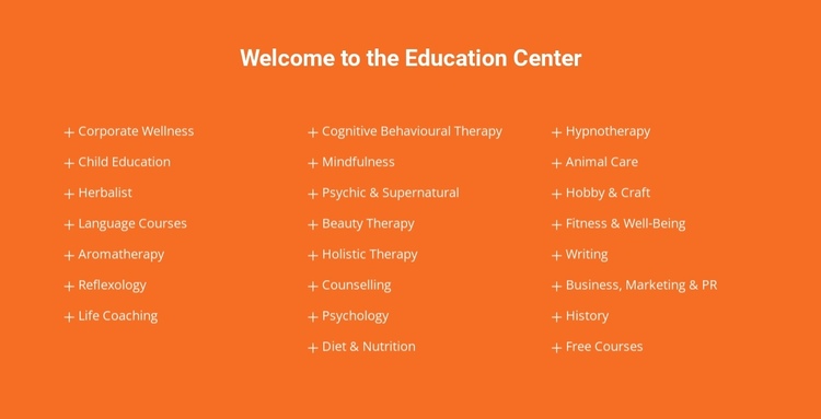 Welcome to education center One Page Template