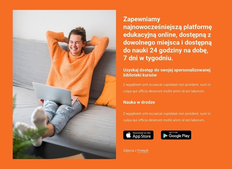 Platforma do nauki online Szablon HTML5