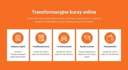 Transformacyjne Kursy Online - Inspiracja Szablonem Na Jedną Stronę