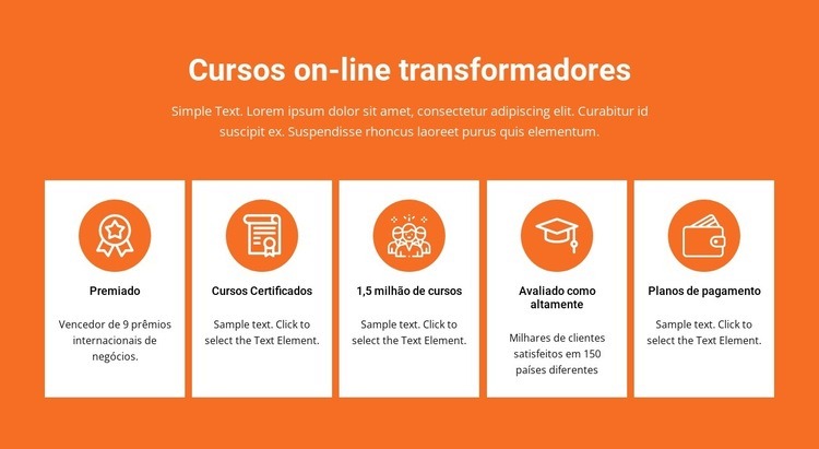 Cursos on-line transformadores Modelos de construtor de sites