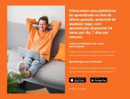 Modelo De Design Gratuito Para Plataforma De Aprendizagem On-Line