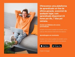 Plataforma De Aprendizagem On-Line - Modelo De Página HTML