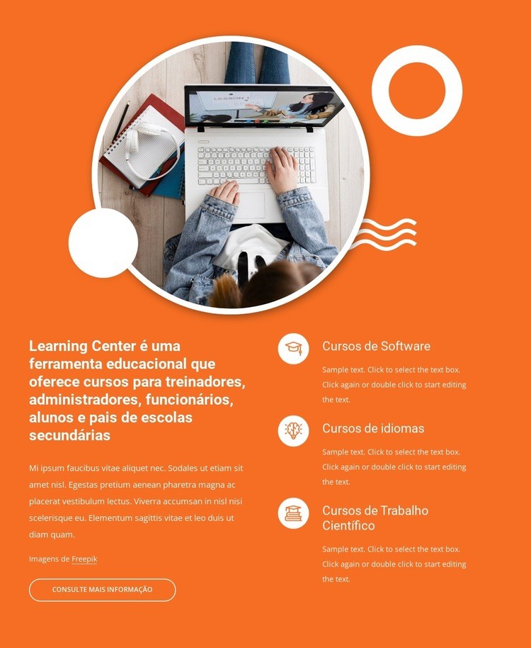 Melhor centro de aprendizagem Modelo HTML5