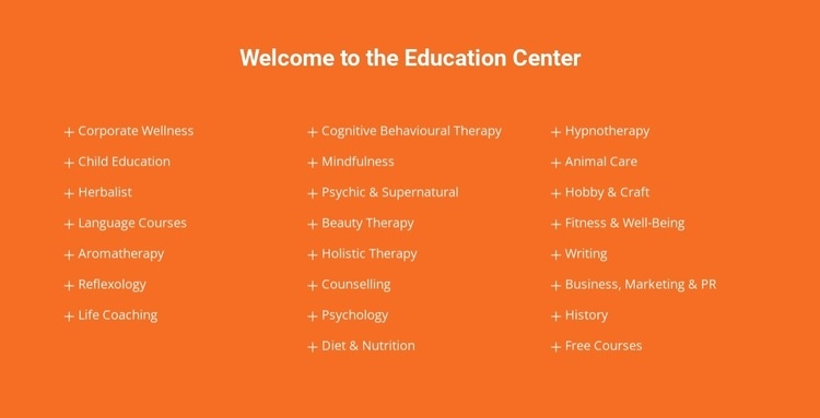 Welcome to education center Squarespace Template Alternative