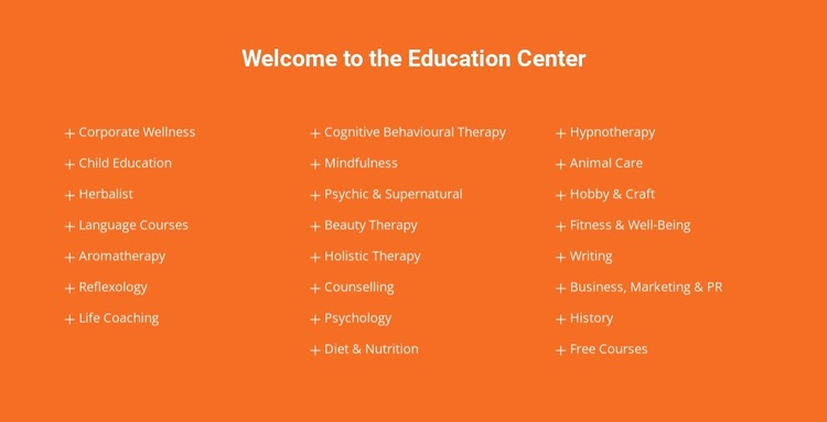 Welcome to education center Template