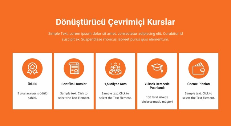 Dönüştürücü çevrimiçi kurslar Joomla Şablonu