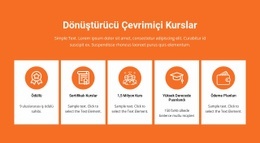 Dönüştürücü Çevrimiçi Kurslar - Ücretsiz Web Sitesi Şablonu