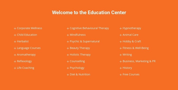 Welcome to education center Web Page Design