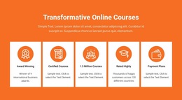 Transformative Online Courses - Creative Multipurpose Site Design