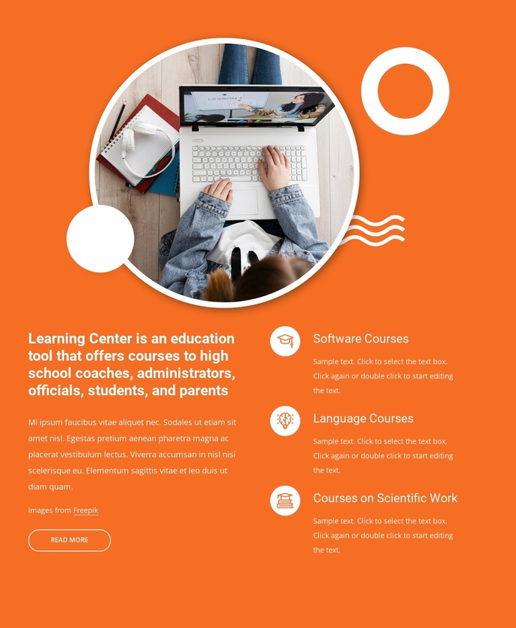 Best learning center Website Design