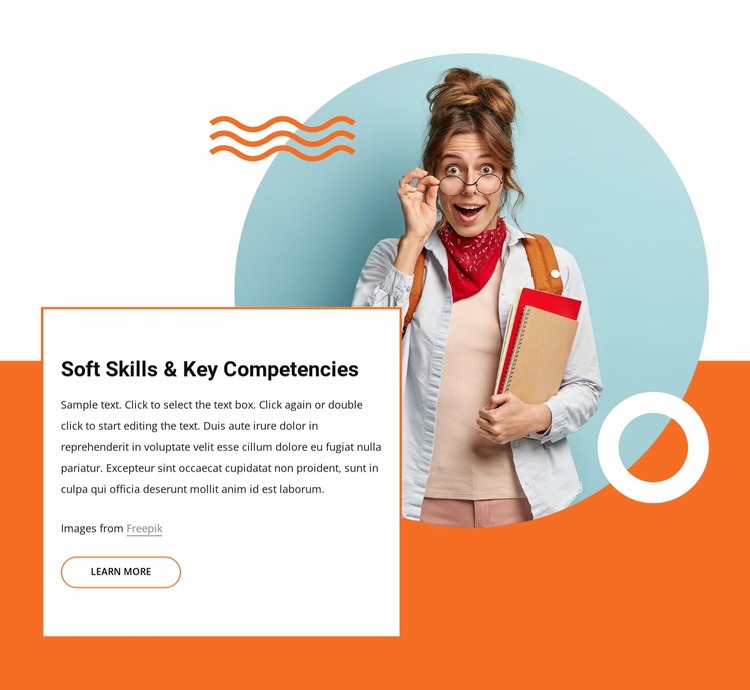 Soft skills and key competencies Website Mockup