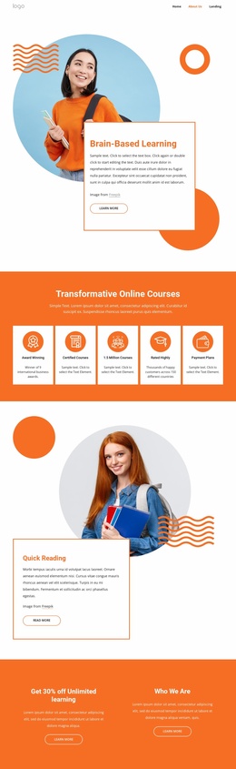 Brain-based learning - Website Template by Nicepage