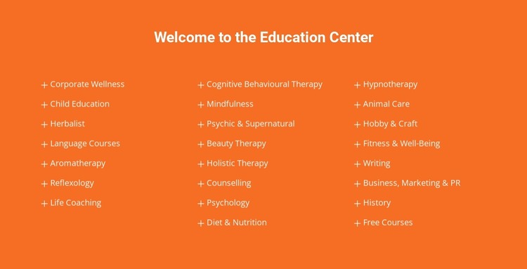 Welcome to education center WordPress Website Builder