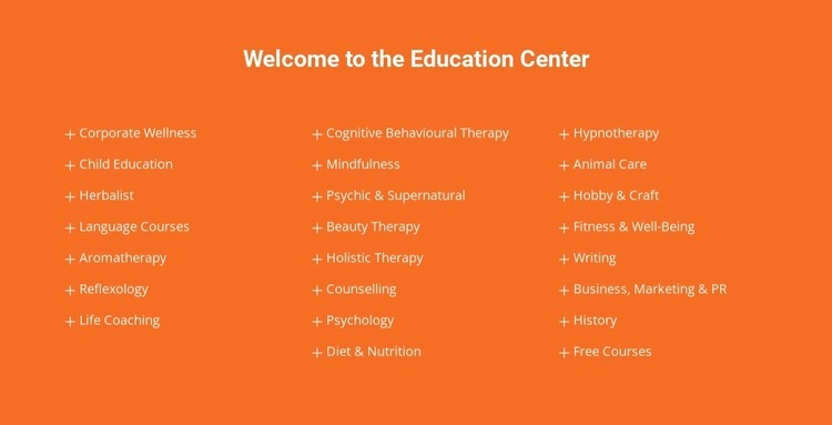 Welcome to education center Wysiwyg Editor Html 