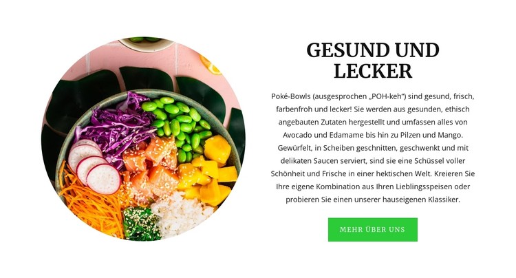 Gesund und lecker CSS-Vorlage