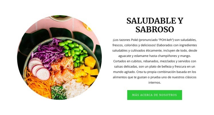 Saludable y sabroso Plantillas de creación de sitios web