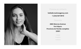 Contactos Para La Comunicación - Hermosa Plantilla De Una Página