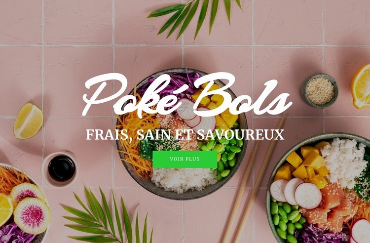 Poké bols Page de destination