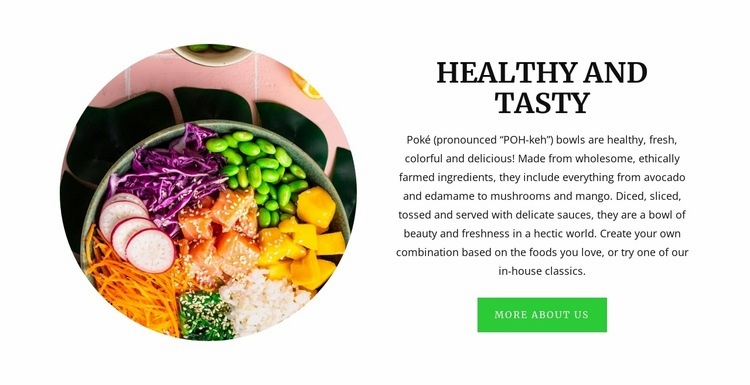 Healthy and tasty Homepage Design
