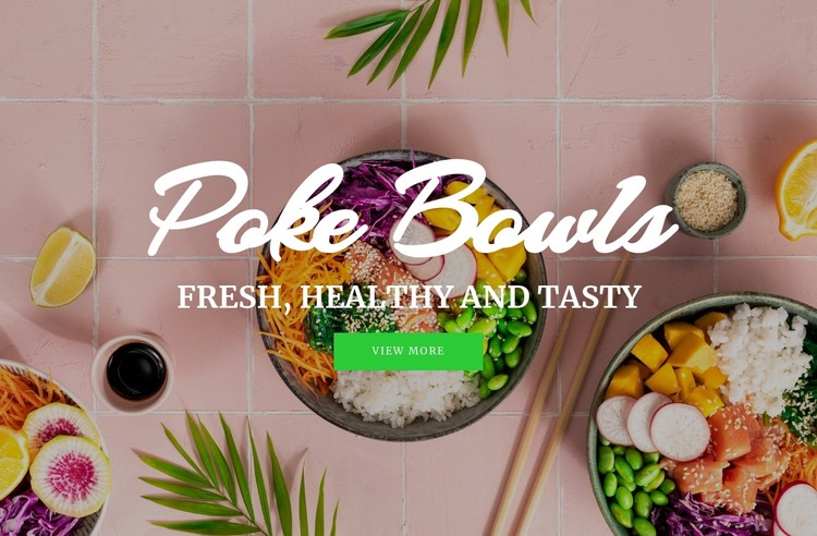 Poke bowls HTML Template