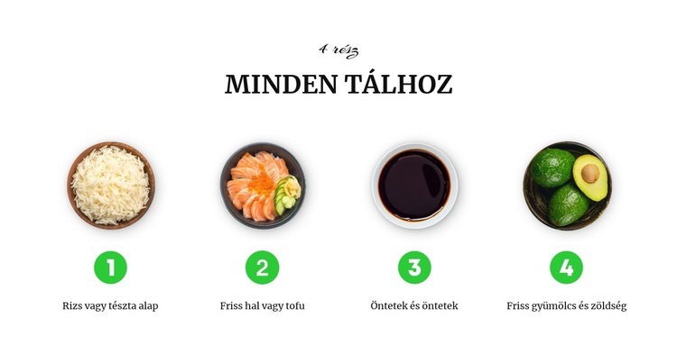 Minden tálba HTML Sablon