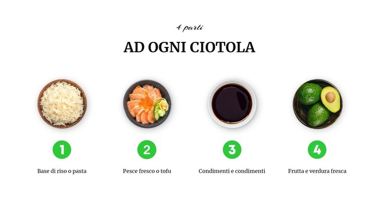 In ogni ciotola Modelli di Website Builder