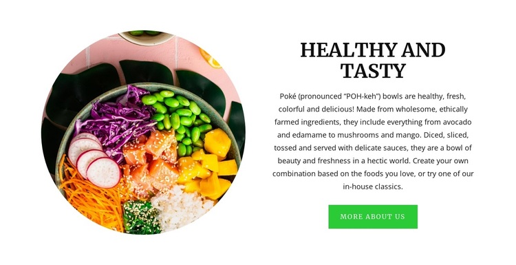 Healthy and tasty Joomla Page Builder