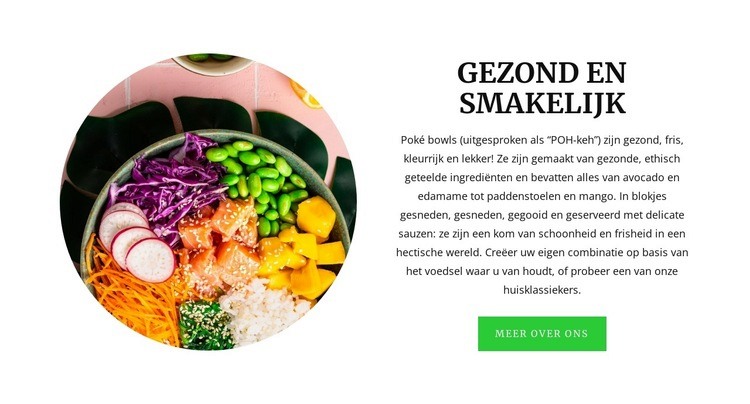 Gezond en smakelijk HTML5-sjabloon