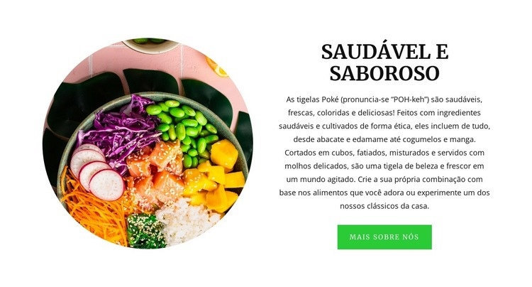 Saudável e saboroso Design do site