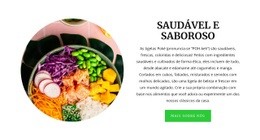 Saudável E Saboroso - Modelo De Site Fácil De Usar