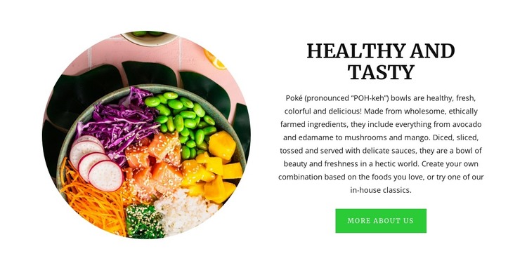 Healthy and tasty Web Design