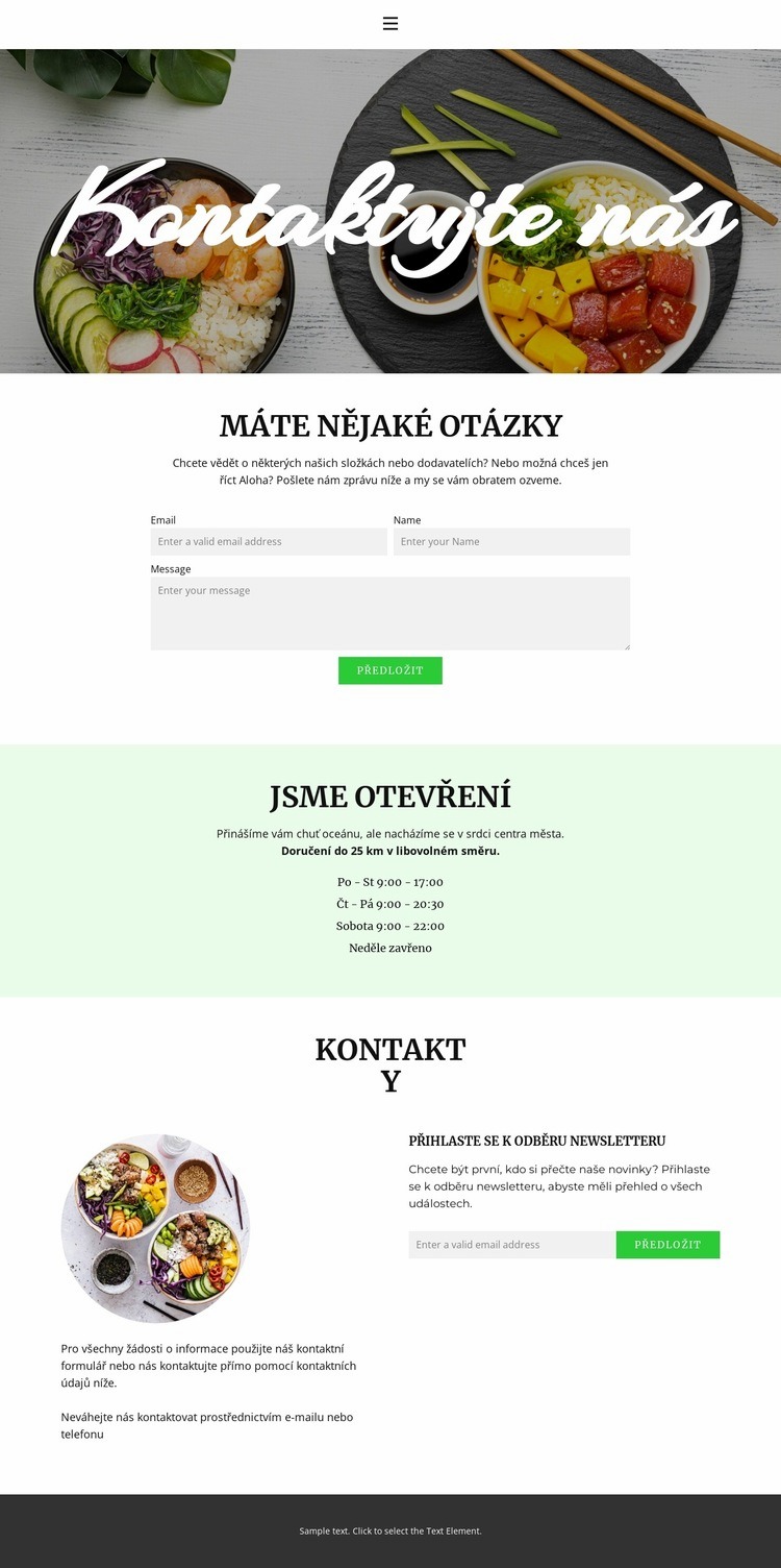 Přijďte nebo si domluvte doručení Šablona HTML