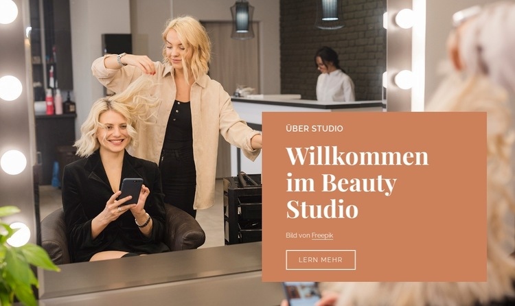 Moderner Schönheitssalon Eine Seitenvorlage