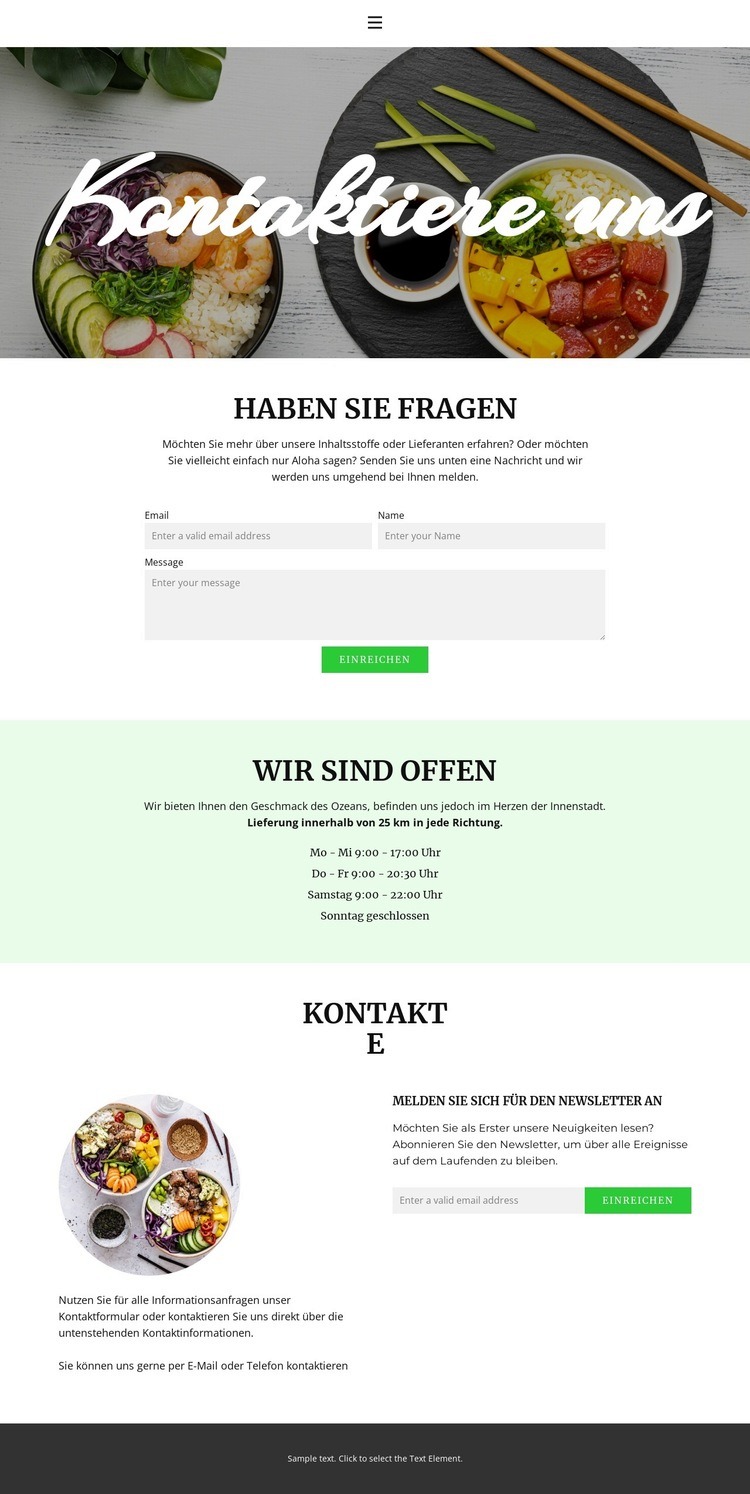 Kommen Sie vorbei oder vereinbaren Sie die Lieferung Website Builder-Vorlagen