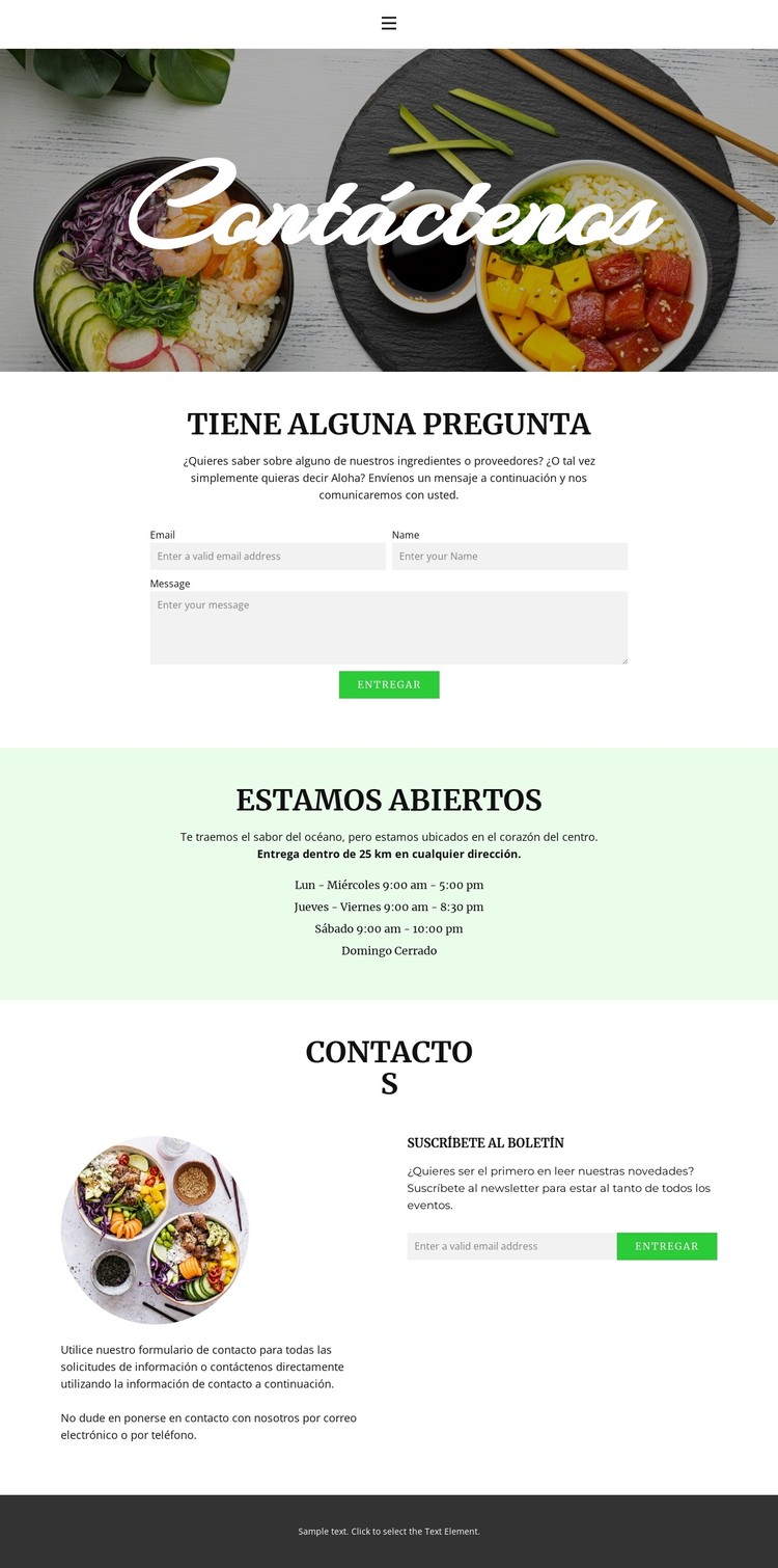 Ven o coordina la entrega Plantilla CSS