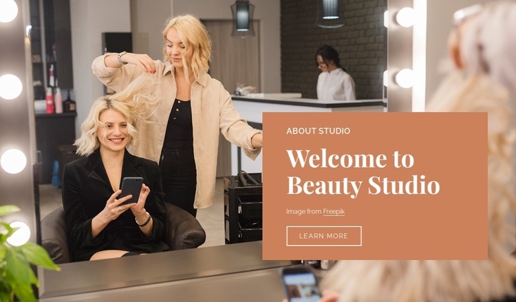 Modern beauty salon Homepage Design