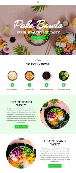 Free HTML5 For Fresh Healthy And Tasty