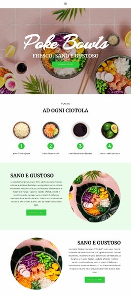 Fresh Healthy And Tasty - Modello Di Una Pagina