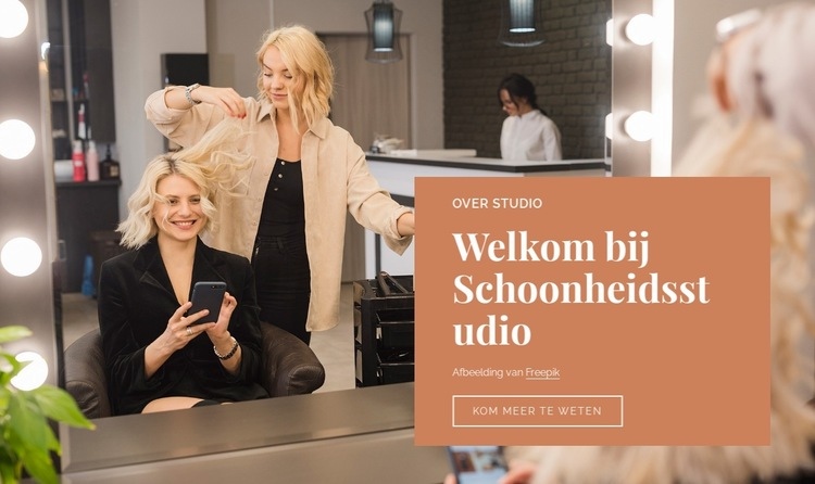 Moderne schoonheidssalon Sjabloon voor één pagina