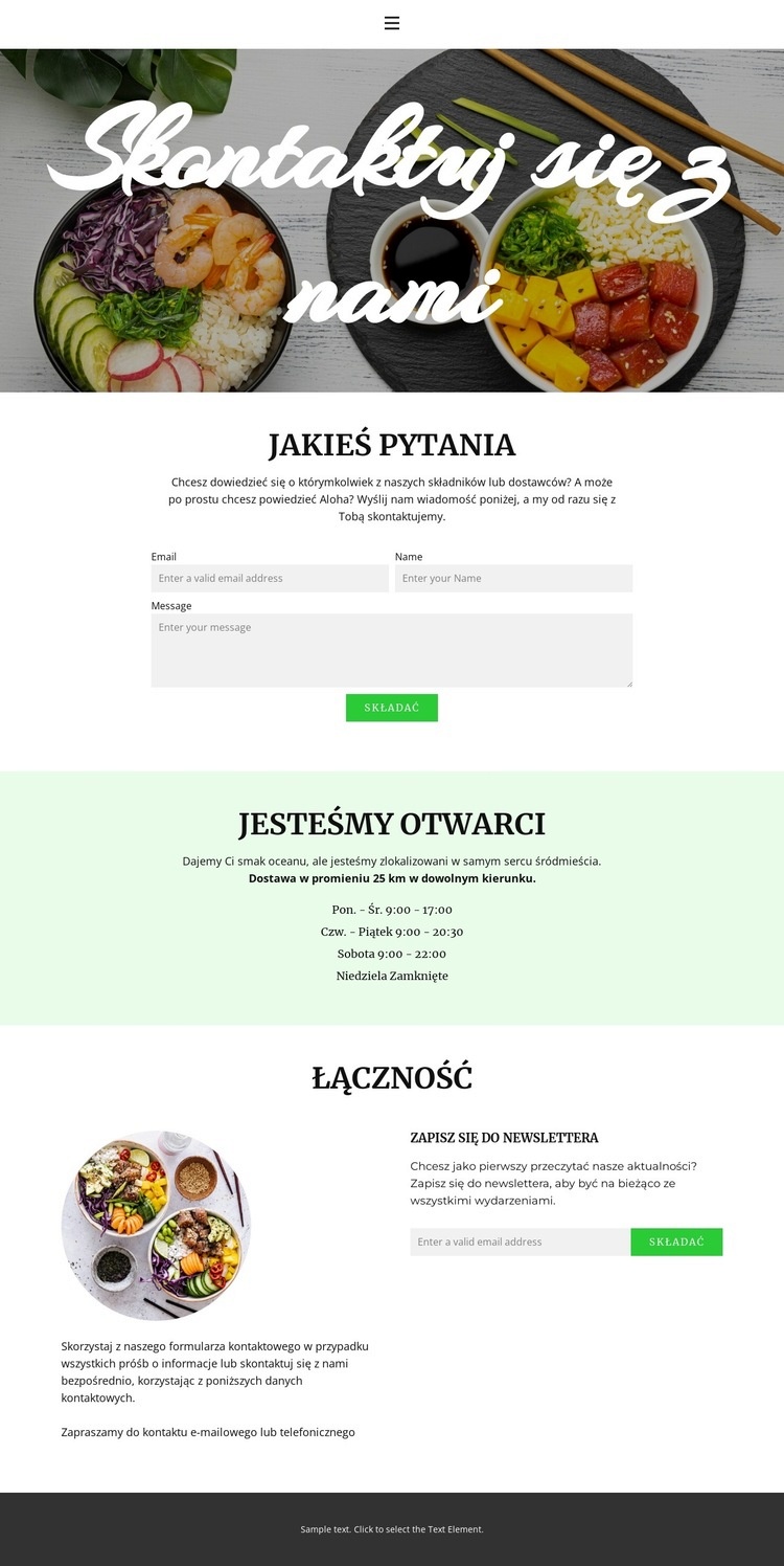 Przyjdź lub umów się na dostawę Kreator witryn internetowych HTML