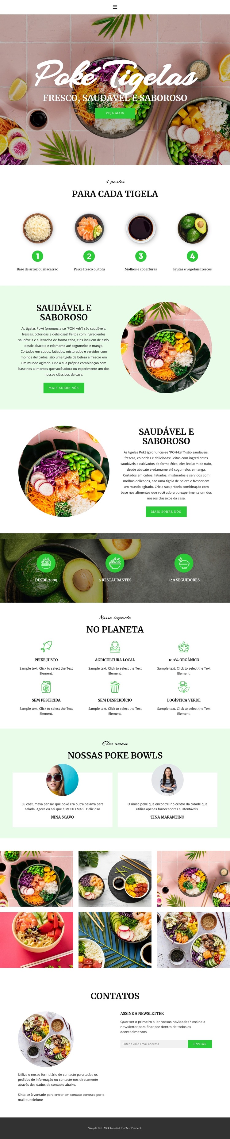 Fresh healthy and tasty Modelo de site