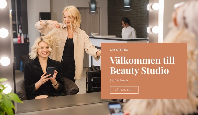 Modern skönhetssalong Webbplats mall