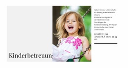 Kinderbetreuungskurse - Kreatives Mehrzweck-Website-Design