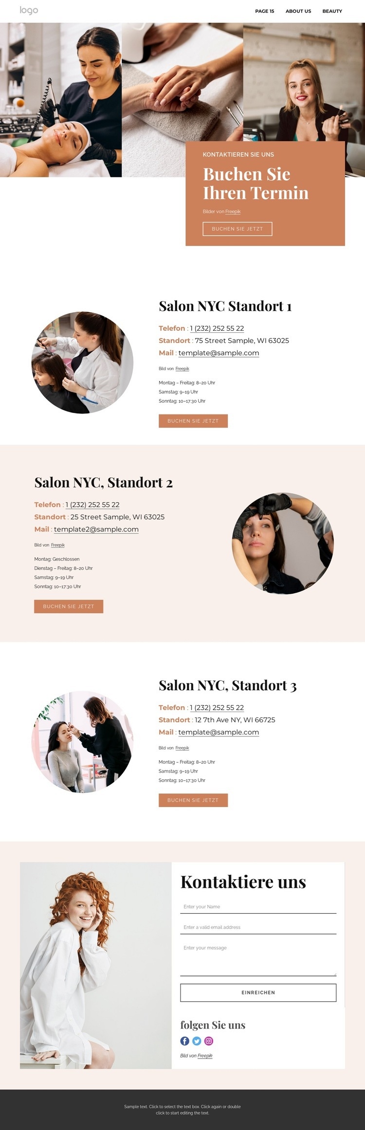 Erleben Sie Glamour Website design