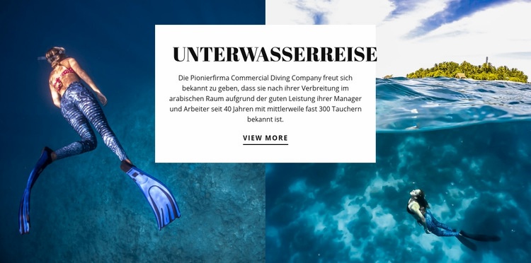Unterwasserreise Website design