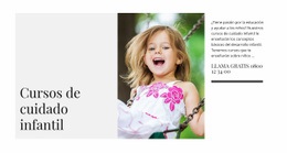 Cursos De Cuidado Infantil: Plantilla HTML5 Definitiva